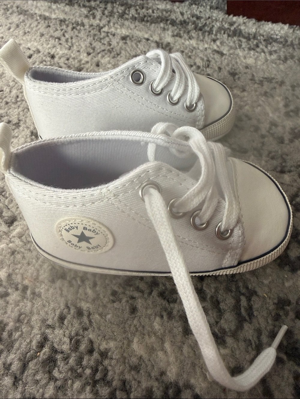 White Canvas Baby Sneakers